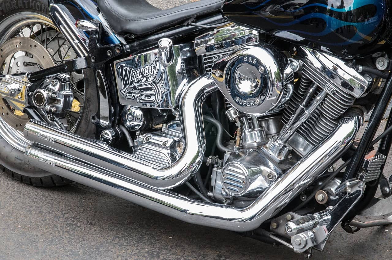 custom motorcycle chrome exhaust