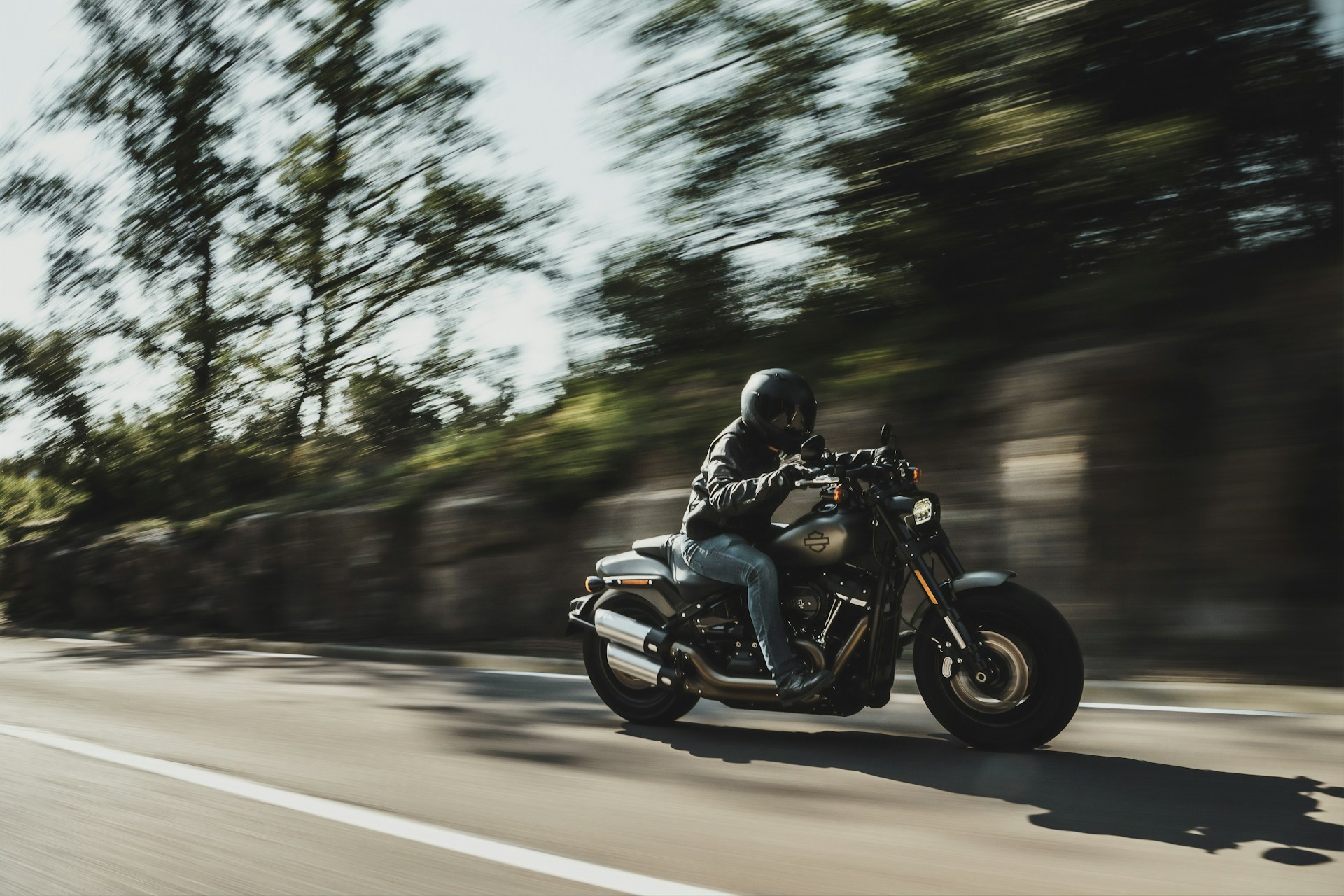man-riding harley davidson